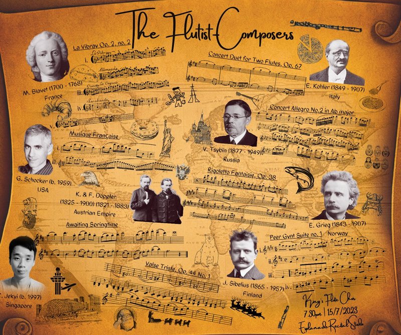 The Flutist Composers 2023 poster
